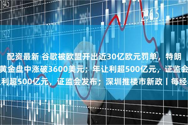 配资最新 谷歌被欧盟开出近30亿欧元罚单，特朗普：将考虑反制；现货黄金盘中涨破3600美元；年让利超500亿元，证监会发布；深圳推楼市新政丨每经早参